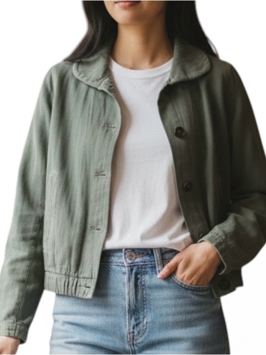 James Perse Jackets & Blazers - James Perse Olive Green Utility Jacket